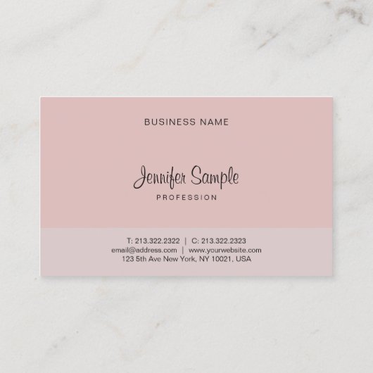 Kalligrafischer Skripttext Elegante Vorlage Modern Visitenkarte (Rückseite)