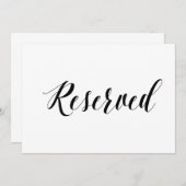 Kalligrafischer Stil "Reserviert" Hochzeitszeichen (Vorne/Hinten)