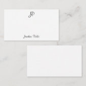 Kalligrafischer Text Monogram Classic Template Bla Mitteilungskarte (Vorne/Hinten)