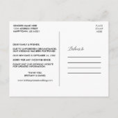 Kalligrafischer Tropischer Wandel Datum neu Postkarte (Rückseite)