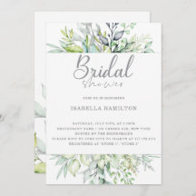 Kalligrafisches botanisches Brautparty