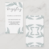 Kalligrafisches Botanisches Hochzeitsgeschenk Begleitkarte (Vorne/Hinten)