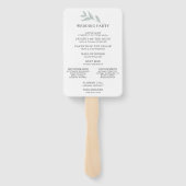 Kalligrafisches Botanisches Hochzeitsprogramm Fächer (Rückseite)