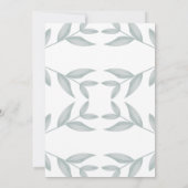 Kalligrafisches Botanisches Hochzeitsstichtum rett Save The Date (Rückseite)