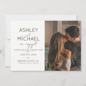 KALLIGRAFISCHES Foto 2 Save the Date Einladung (Vorderseite)