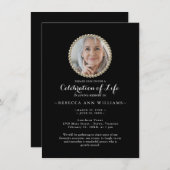 Kalligrafisches Foto des Schwarzen Haushalts - Leb Einladung (Vorne/Hinten)