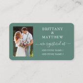 Kalligrafisches Foto Eucalyptus Green Begleitkarte (Vorderseite)