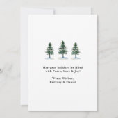 Kalligrafisches Foto Feiertagskarte (Rückseite)