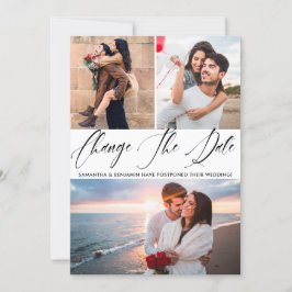 Kalligrafisches Foto Hochzeiten ändern das Datum Save The Date