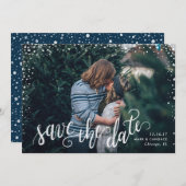 Kalligrafisches Foto Save the Date (Vorne/Hinten)