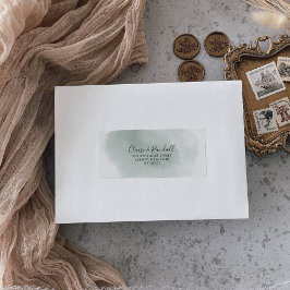 Kalligrafisches Grün- und Weiße UAWG-Adressetikett Adressaufkleber