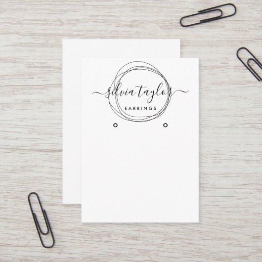 Kalligrafisches Handwerkspapier Ohrsichtkarte Visitenkarte (Vorderseite/Rückseite Beispiel)