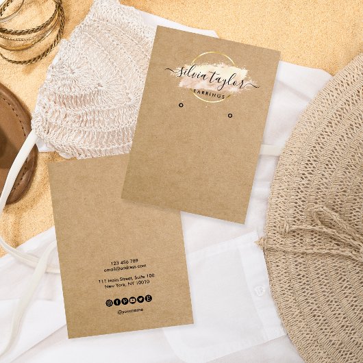 Kalligrafisches Handwerkspapier Ohrsichtkarte Visitenkarte