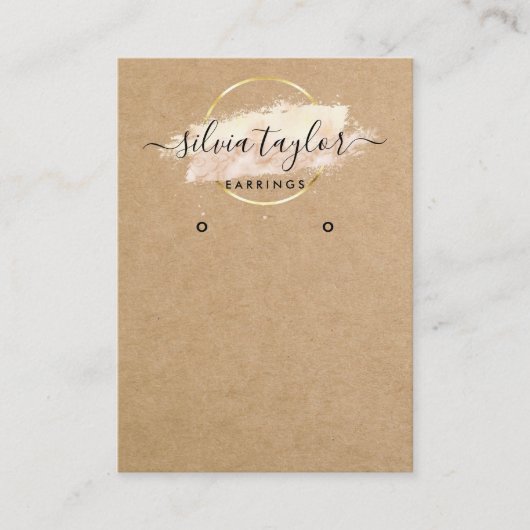 Kalligrafisches Handwerkspapier Ohrsichtkarte Visitenkarte (Vorderseite)