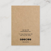 Kalligrafisches Handwerkspapier Ohrsichtkarte Visitenkarte (Rückseite)