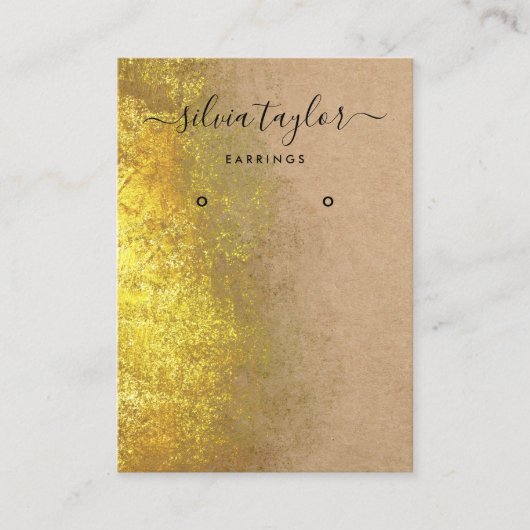 Kalligrafisches Handwerkspapier Ohrsichtkarte Visitenkarte (Vorderseite)