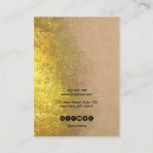 Kalligrafisches Handwerkspapier Ohrsichtkarte Visitenkarte (Rückseite)