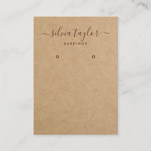 Kalligrafisches Handwerkspapier Ohrsichtkarte Visitenkarte (Vorderseite)