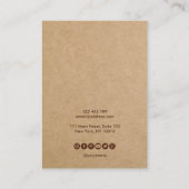 Kalligrafisches Handwerkspapier Ohrsichtkarte Visitenkarte (Rückseite)