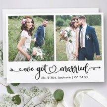 Kalligrafisches Herz Wir Got Verheiratet 2 Foto Ho