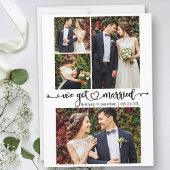 Kalligrafisches Herz Wir Got Verheiratet 4 Foto Ho Ankündigung