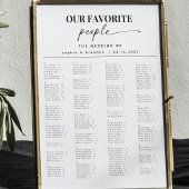 Kalligrafisches Hochzeitdiagramm Poster