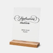 Kalligrafisches Hochzeitsgetränk Acrylschild (Winkel)