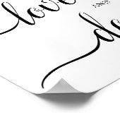 Kalligrafisches Hochzeitssegment "Liebe und Donuts Poster (Ecke)