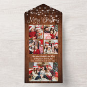 Kalligrafisches Holz 5 Foto alles in einer Weihnac All In One Einladung (Innen Boden)