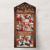 Kalligrafisches Holz 5 Foto in einer Urlaubskarte All In One Einladung (Innen Boden)