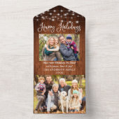 Kalligrafisches Holz leuchtet alle in einer Urlau All In One Einladung (Innen Boden)