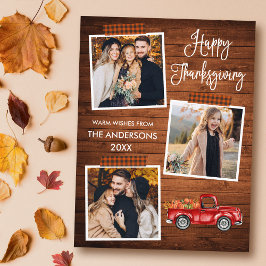 Kalligrafisches Kariertes Kunsthandwerk Erntedank Feiertagspostkarte