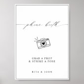 Kalligrafisches Minimalistisches Foto Poster (Vorne)