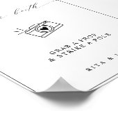 Kalligrafisches Minimalistisches Foto Poster (Ecke)