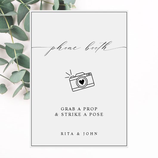 Kalligrafisches Minimalistisches Foto Poster