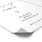 Kalligrafisches Minimalistisches Weidezeichen Poster (Ecke)