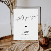 Kalligrafisches Minimalistisches Weidezeichen Poster