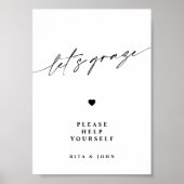 Kalligrafisches Minimalistisches Weidezeichen Poster (Vorne)