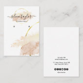 Kalligrafisches Papier Ohrring-Logo Visitenkarte (Vorne/Hinten)