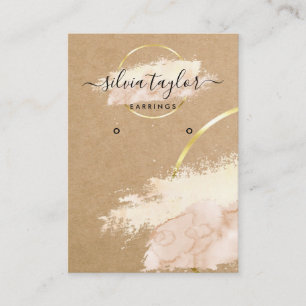 Kalligrafisches Papier Ohrring-Logo Visitenkarte