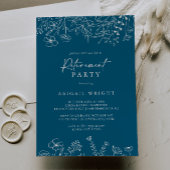 Kalligrafisches Party für das Ruhestand von Wildbl Einladung