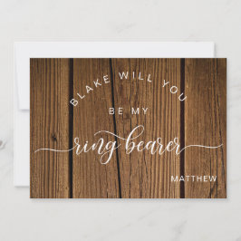 Kalligrafisches rustikales Holz, Seien Sie meine R Mitteilungskarte