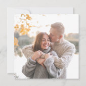 Kalligrafisches Schwarz-weißes Hochzeitsszenario-F Save The Date (Rückseite)