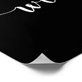 Kalligrafisches Schwarzes Hochzeitssymbol 15x15 Poster (Ecke)