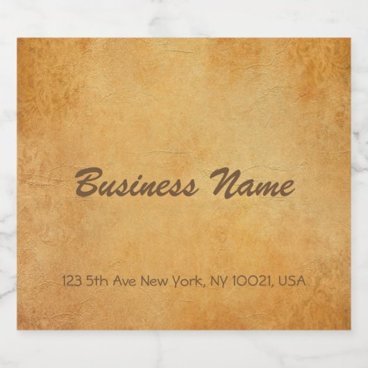 Kalligrafisches Skript Altes Papier aussehen Elega Bierflaschenetikett (Einzelnes Label)