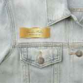 Kalligrafisches Skript Benutzerdefinierter Text Go Namensschild (Beispiel)