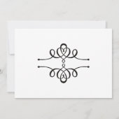 Kalligrafisches Skript Diamantenring Engagement Pa Einladung (Rückseite)