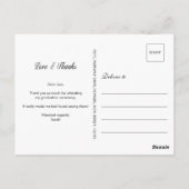 Kalligrafisches Skript | Foto Abschluss Vielen Dan Postkarte (Rückseite)