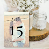 Kalligrafisches Skript-Foto Hochfahren doppelseiti Tischnummer