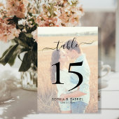 Kalligrafisches Skript-Foto Hochfahren doppelseiti Tischnummer